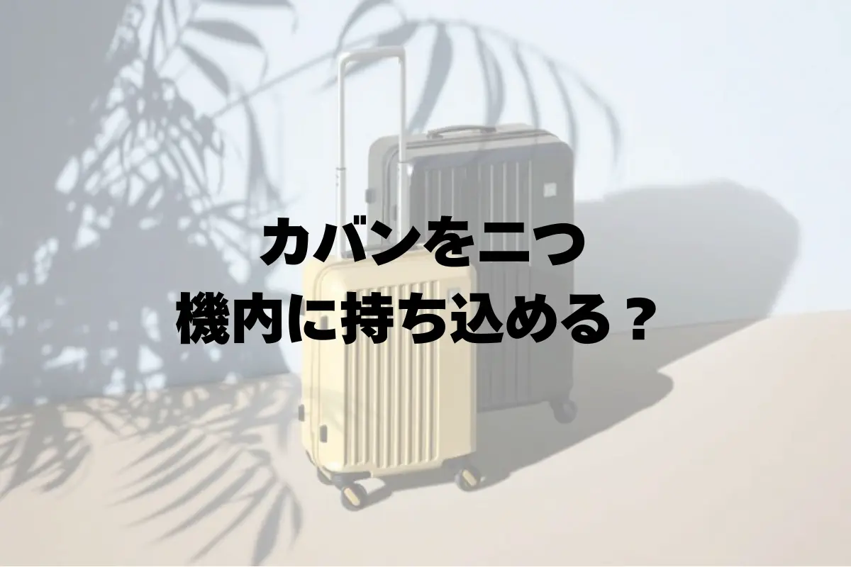 カバンを二つ機内持ち込みは可能？